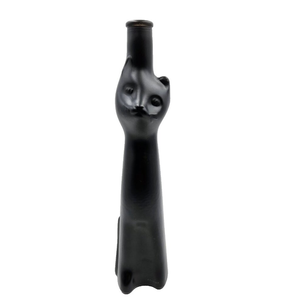 Empty Black Cat Wine Bottle Mosel Rieslong 500ml Bottle 13” Halloween Glass Read